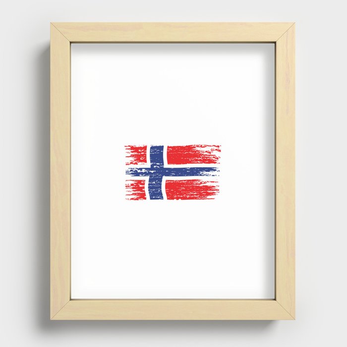Smöla 2022 - Angel Tour nach Norwegen mit Flagge Recessed Framed Print