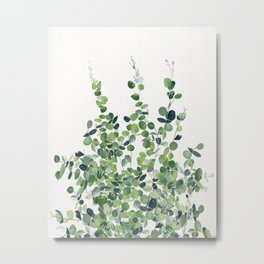 Eucalyptus  Metal Print | Floral, Green, Gift, Decorative, Painting, Artwork, Branch, Decor, Art, Birthday 