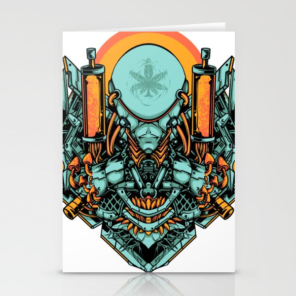Mecha Weed Stationery Cards