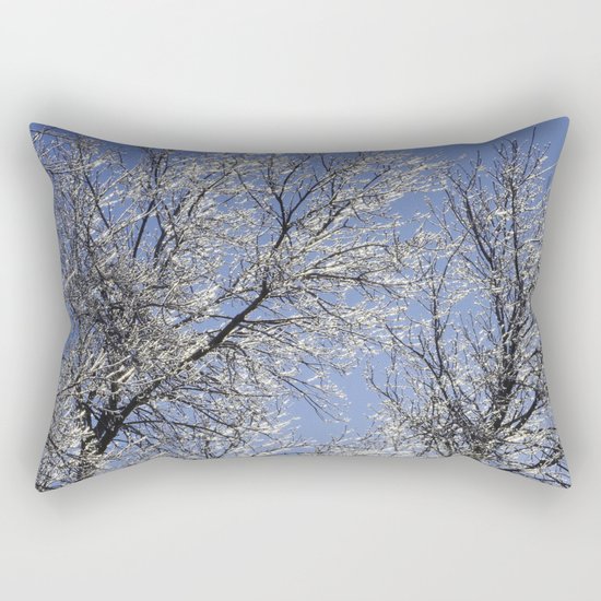 Sparkling Iced Branches Rectangular Pillow