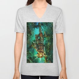 Steampunk Diver V Neck T Shirt