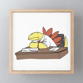 Boss Stegosaurus Framed Mini Art Print