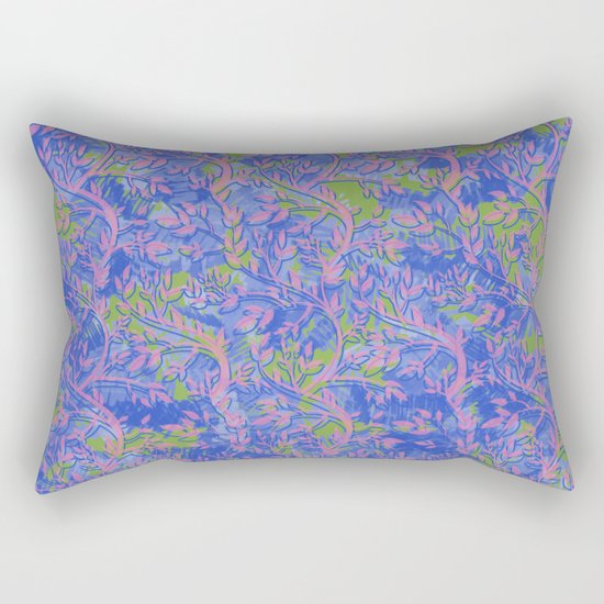 Shoots, Stems and Leaves abstract Rectangular Pillow