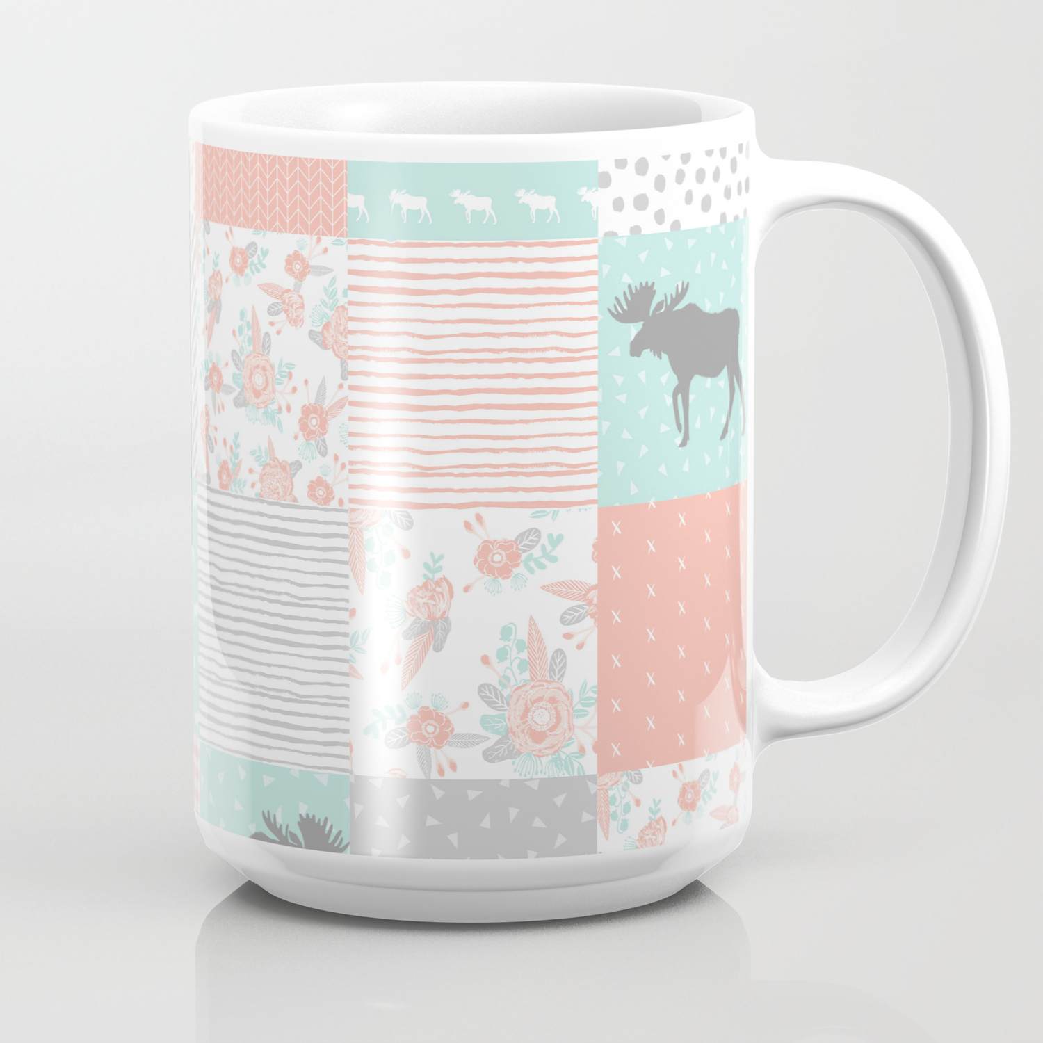 Modern Quilt Pattern Square Quilt Baby Nursery Gender Neutral Gifts For New Baby Room Coffee Mug By Charlottewinter Society6