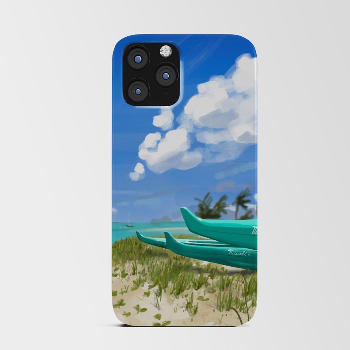 Hawai beach in canoe iPhone Card Case