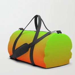 Neon Green and Neon Orange Ombré  Shade Color Fade Duffle Bag