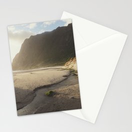 Sunset at Hoddevik beach Norway Stationery Cards