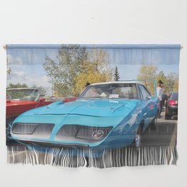 Vintage Superbird American Classic Muscle racing car transportation automobiles color photograph / photography B5 blue poster posters Wall Hanging