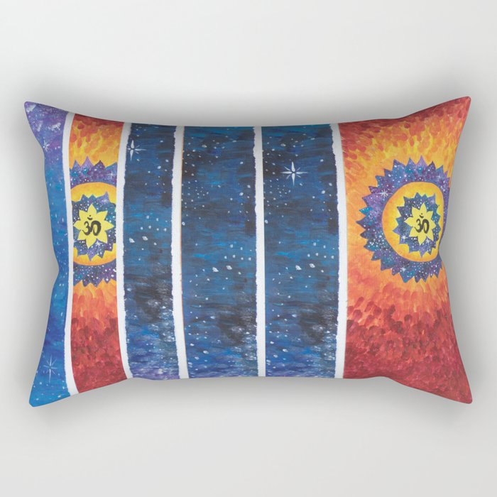 Space mandala OM Rectangular Pillow