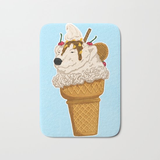 Polar Bear Ice Cream Bath Mat