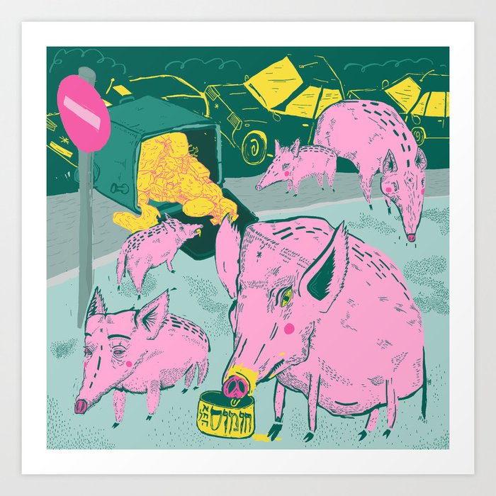 Pigggies Art Print