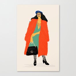 Fashion girl gg Canvas Print