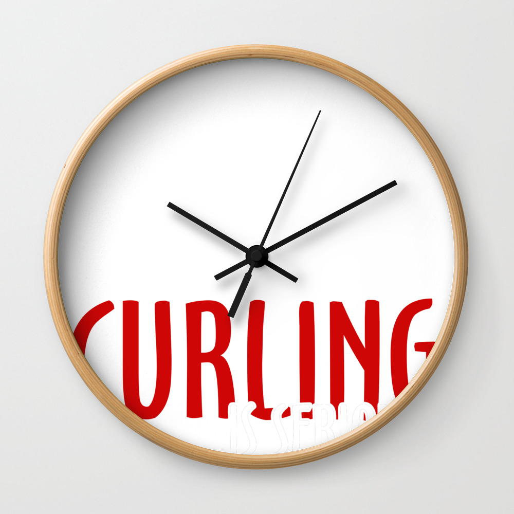Curling Wall Clock 