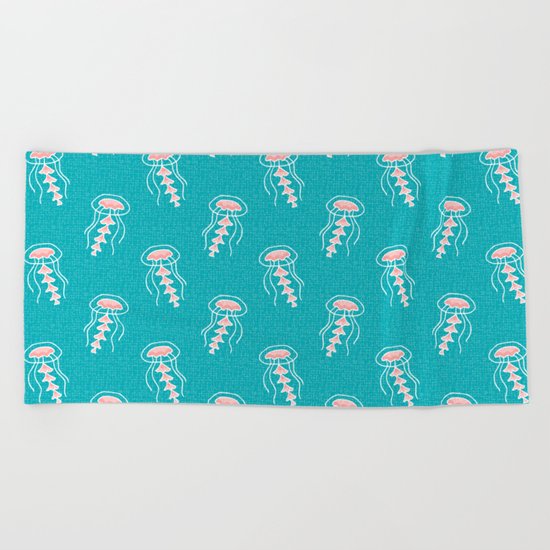 Jellyfish_Pattern Beach Towel