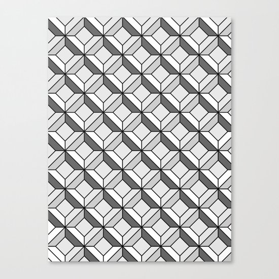 Squares in Gray Canvas Print