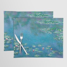 Blue Water Lilies, Monet, Art Print Placemat