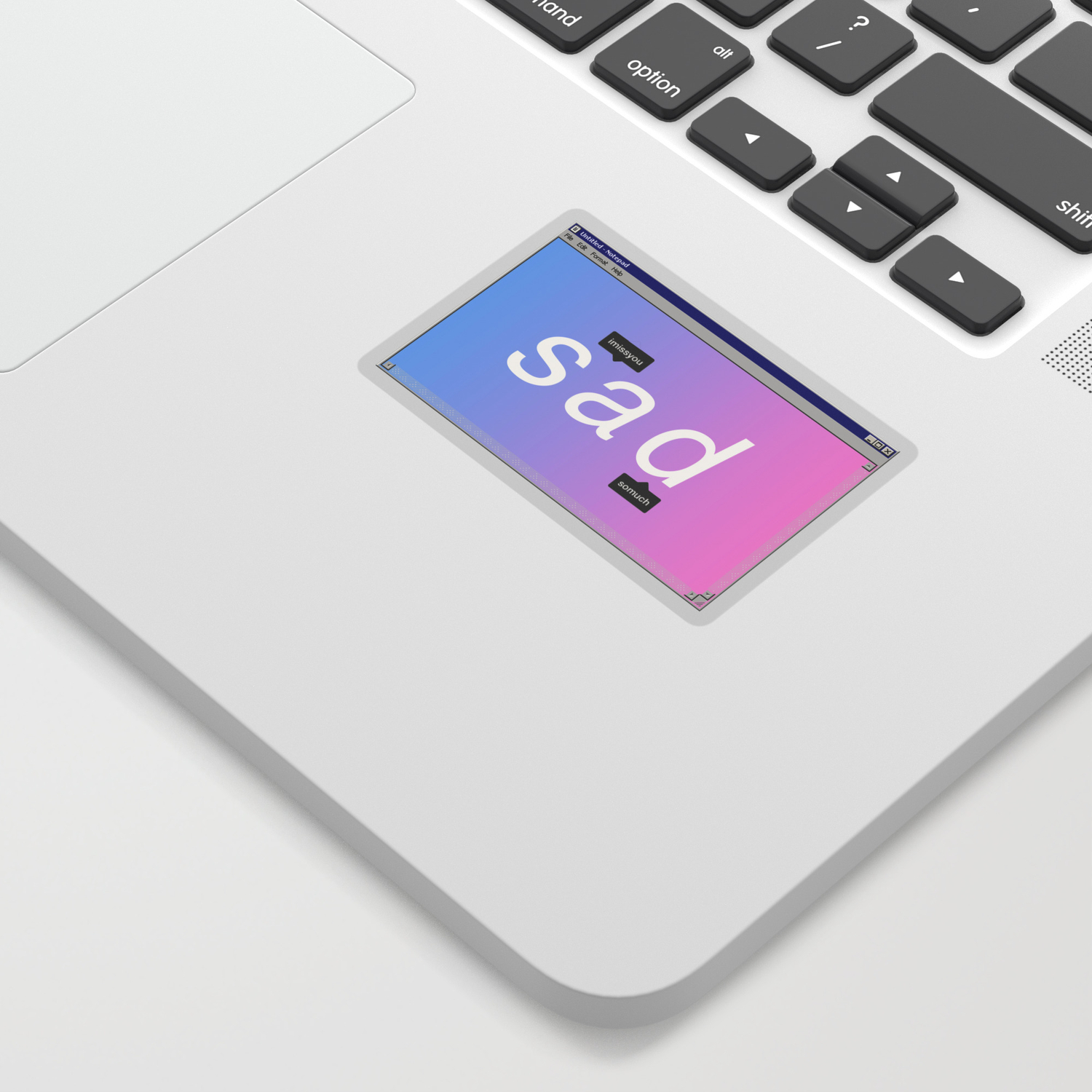 Sad Aesthetic Vaporwave Gift Notepad Window Emotional Design
