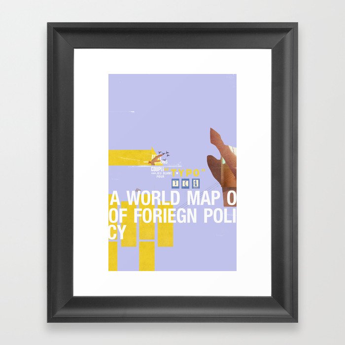 A World Map of Foreign Policy (book jacket cover) Framed Art Print