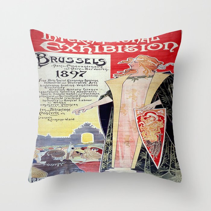 Vintage poster - Brussels Throw Pillow