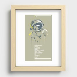 Ladies and gentlemen we are floating in the space. Recessed Framed Print
