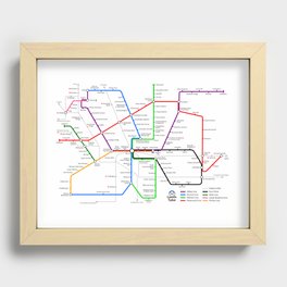 Leeds Tube Recessed Framed Print