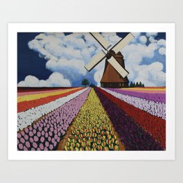 Windmill Cancer Art Print
