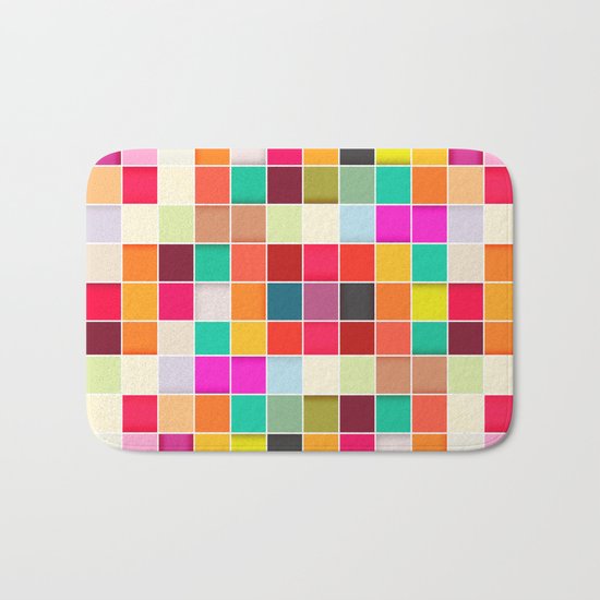 Colorful Rectangles Bath Mat
