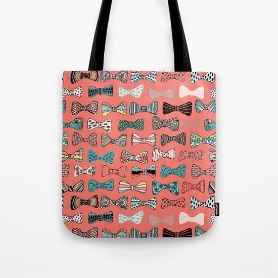 Bow tie geek in pink Tote Bag