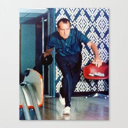 Richard Nixon Bowling Canvas Print