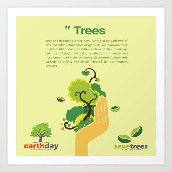 Save Trees Art Print