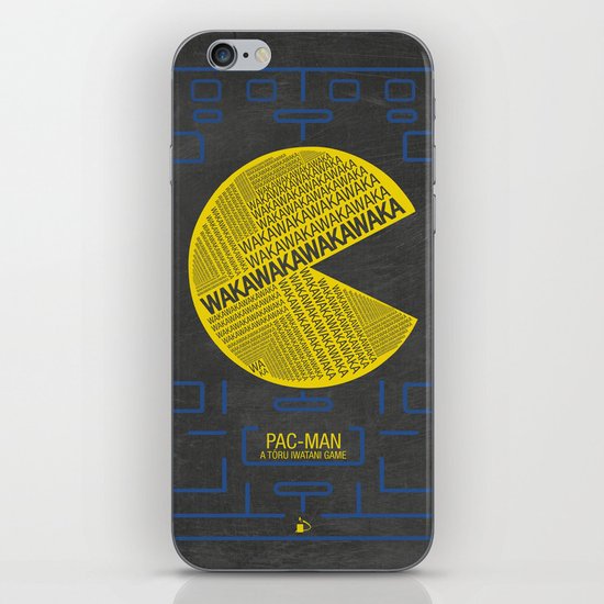Pac-Man Typography iPhone Skin