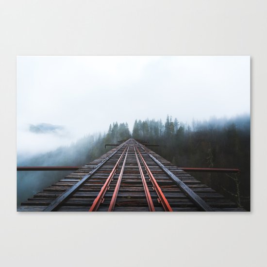 Abandoned Railroad Vance Creek Bridge - Olympic National Park, Washington Canvas Print