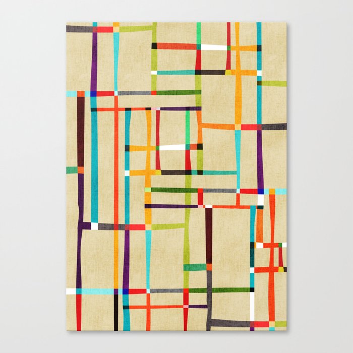 The map (after Mondrian) Canvas Print