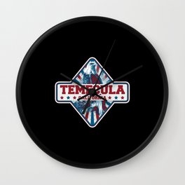 Temecula city gift. Town in USA Wall Clock