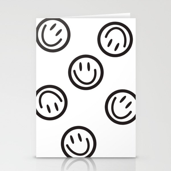 Smileys, Black And White Stationery Cards