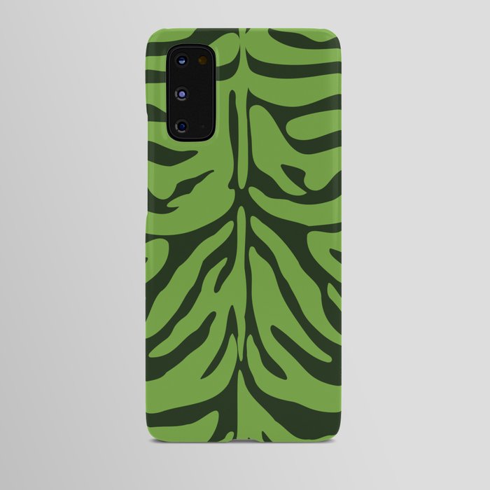 Retro Colorful Abstract Tiger Print - Green Android Case