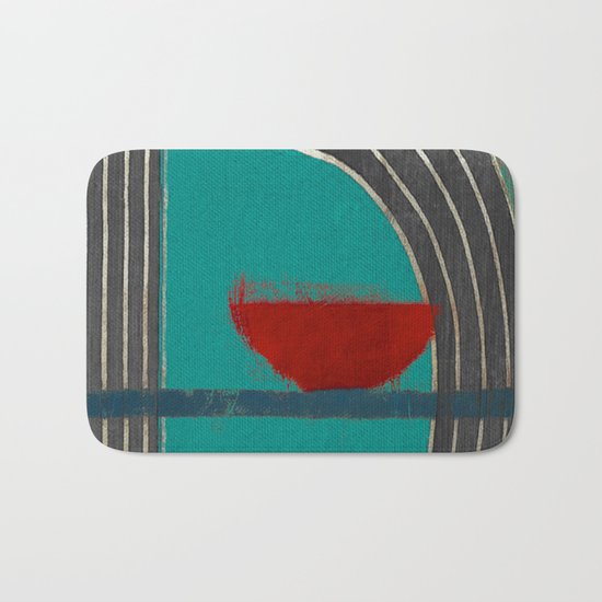 赤容器 (red pot) Bath Mat