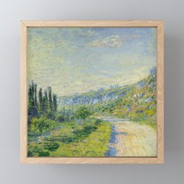 Claude Monet "The Road to Vétheuil" (1880) Framed Mini Art Print