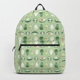 Avocados and aliens pattern Backpack