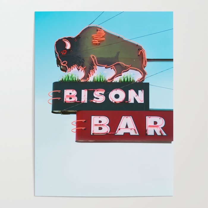 The Bison Bar Poster