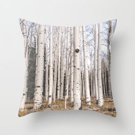 Trees of Reason - Birch Forest Throw Pillow