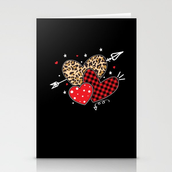 Arrow Colorful Pattern Heart Day Valentines Day Stationery Cards