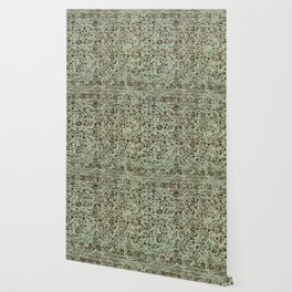 Persian green vintage carpet Wallpaper