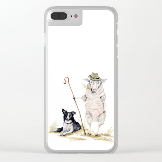 Sheepherd Sheep Clear iPhone Case