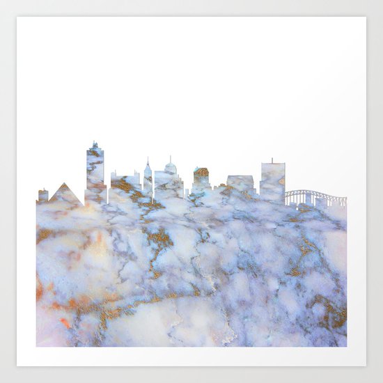 Memphis Skyline Tennessee Art Print By Atw Society6