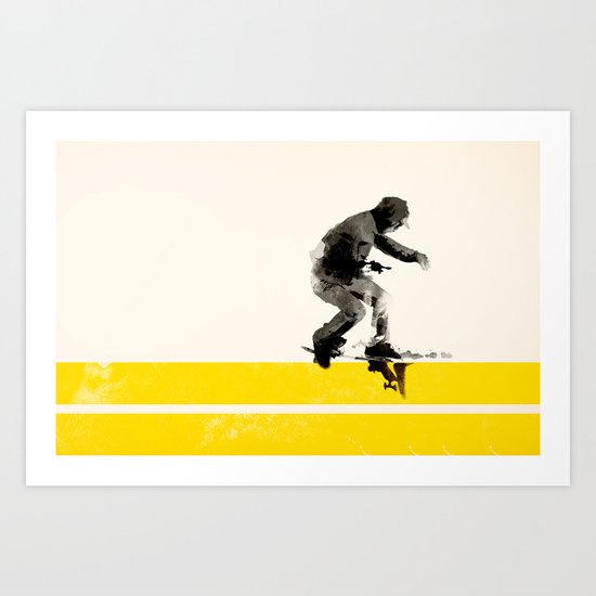 Slide on stripes Art Print