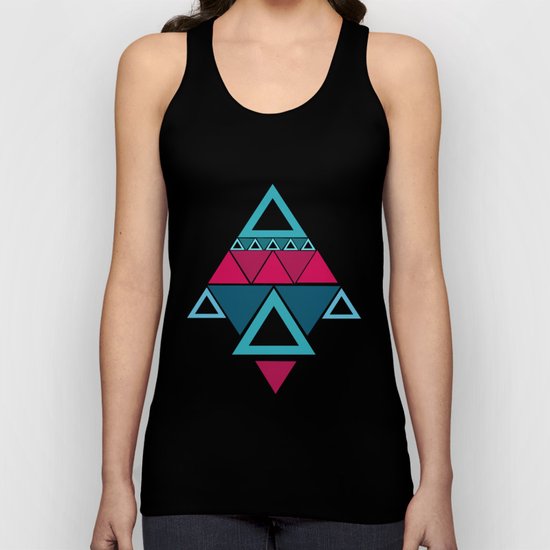a few triangles making a pattern Unisex Tank Top
