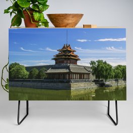 China Photography - Chinese Building By The Dirty Water Credenza