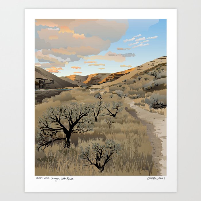 Cottonwood Canyon Art Print