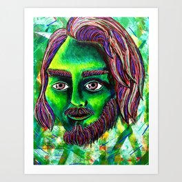 Green Zane Art Print